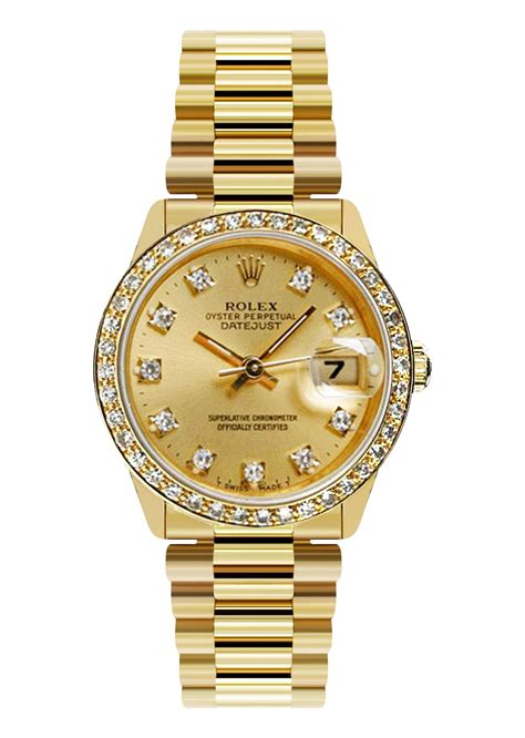 rolex ladies yellow gold watch